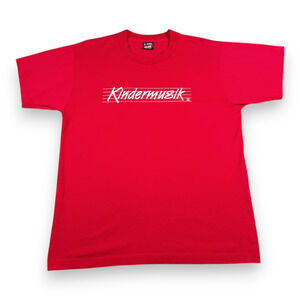 Vintage Kindermusik Shirt Adult LARGE Red Children Music Learning School USA 90s